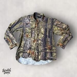 Longleaf Men's Large Long Sleeve Camouflage Shirt Vintage Y2K Casual Top M09